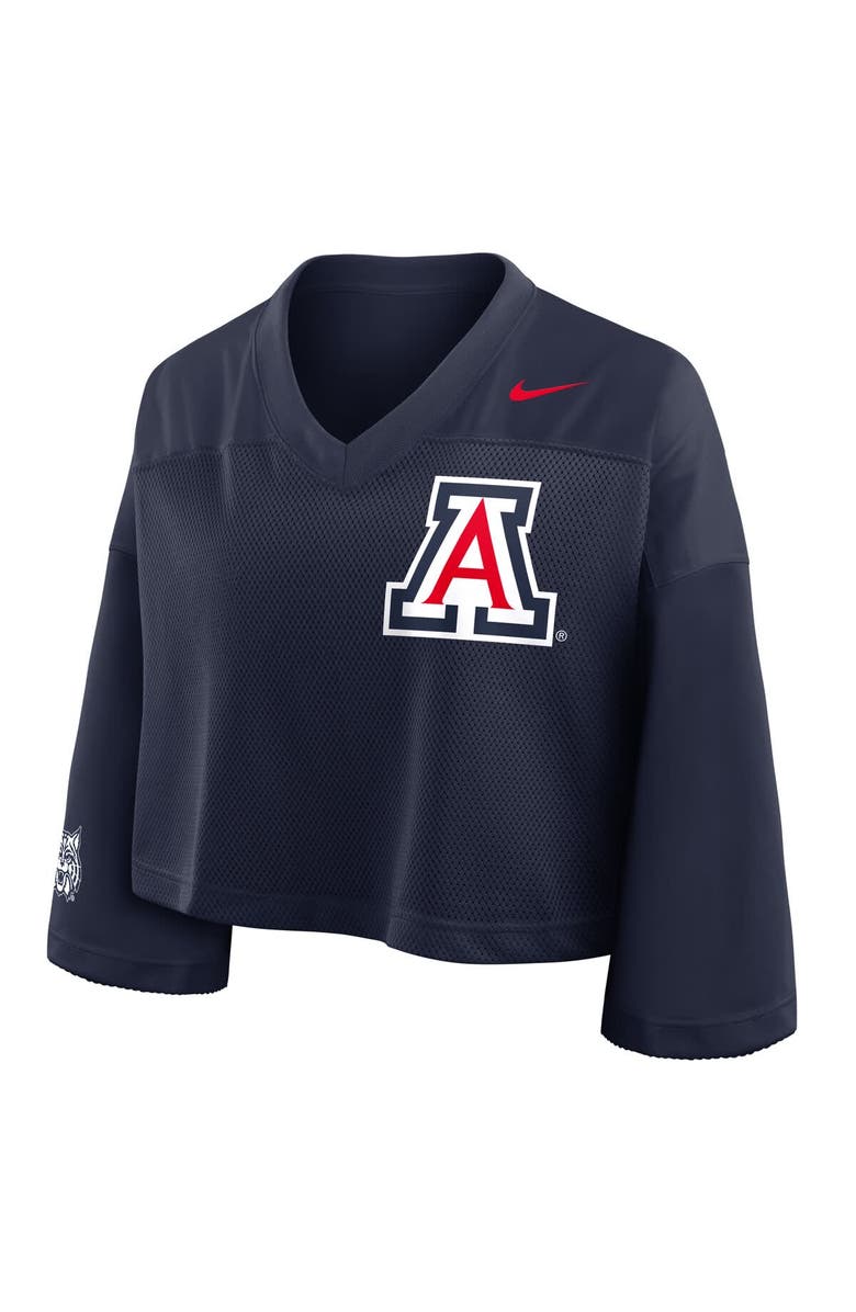 Nike Women's Nike Navy Arizona Wildcats Cropped Mesh Fashion Jersey, Alternate, color, Navy