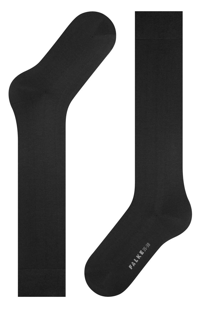 Falke Cotton Touch Knee High Socks, Alternate, color, Black
