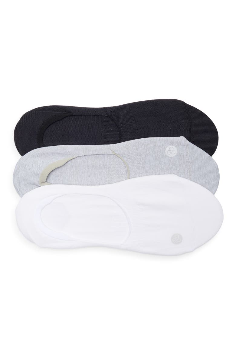 Assorted 3-Pack No-Show Sneaker Socks, Alternate, color, WHITE MULTI
