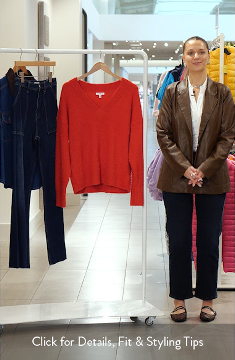 Fuzzy V-Neck Sweater, sales video thumbnail