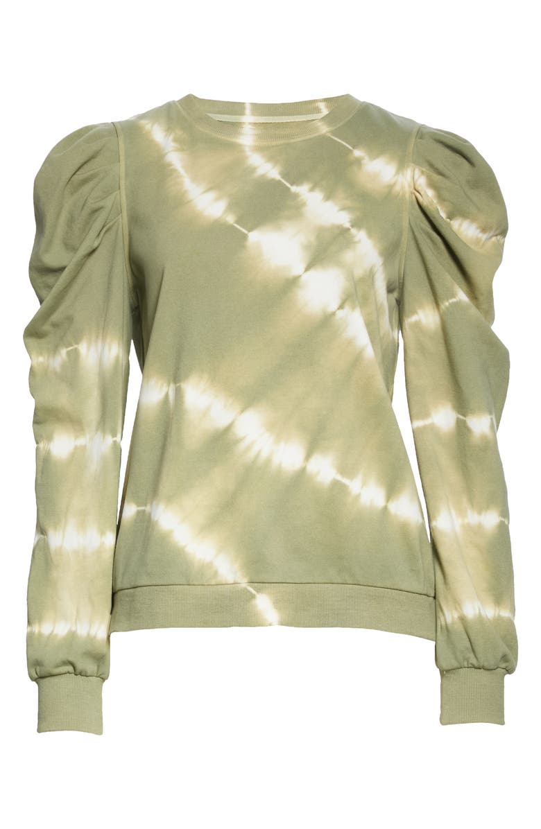 Nicole Miller Tie Dye Puff Sleeve Sweatshirt, Alternate, color,