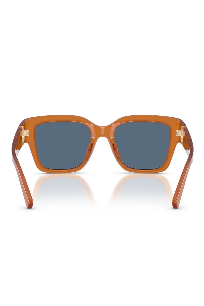 52mm Square Sunglasses, Alternate, color, AMBER BROWN / BLUE