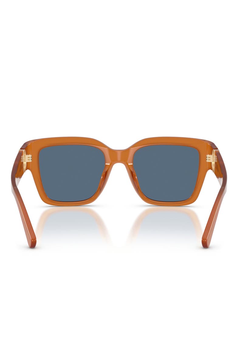 Tory Burch 52mm Square Sunglasses, Alternate, color, Amber Brown / Blue