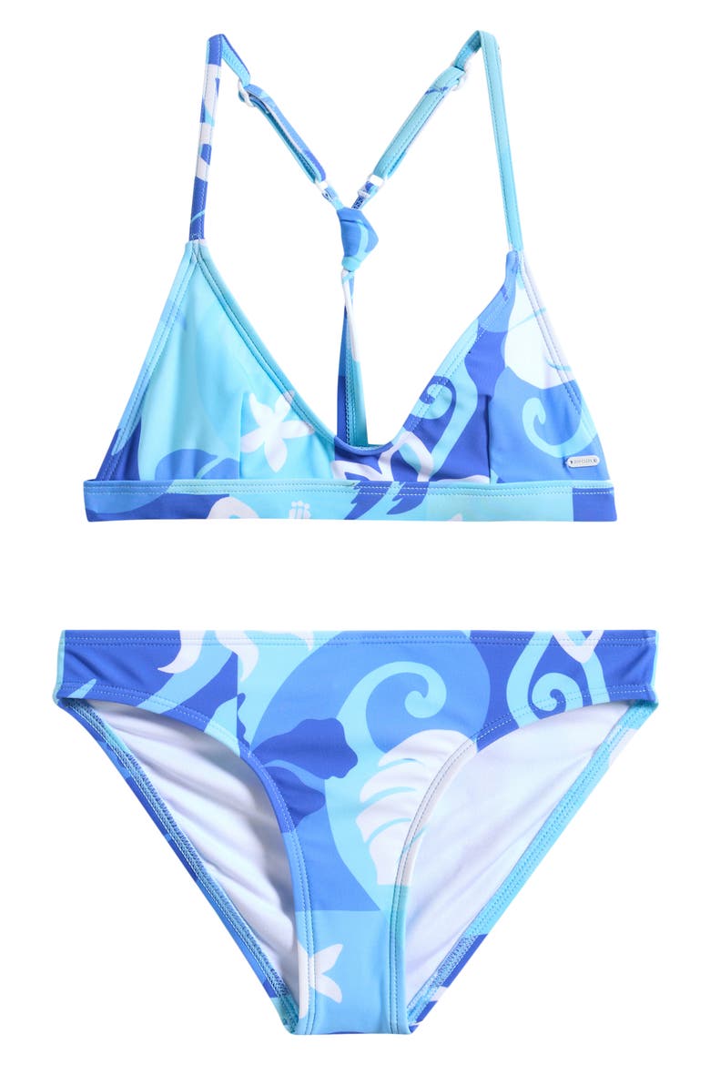 Kids' Tropical Dawn Two-Piece Swimsuit, Main, color, BLUE LAGOON