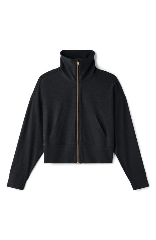 Rhone Atmosphere Crop Zip Sweatshirt In Black