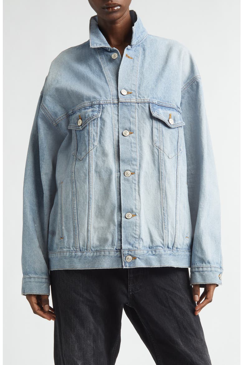 Regular Fit Denim Jacket, Main, color, DIRTY LIGHT BLUE
