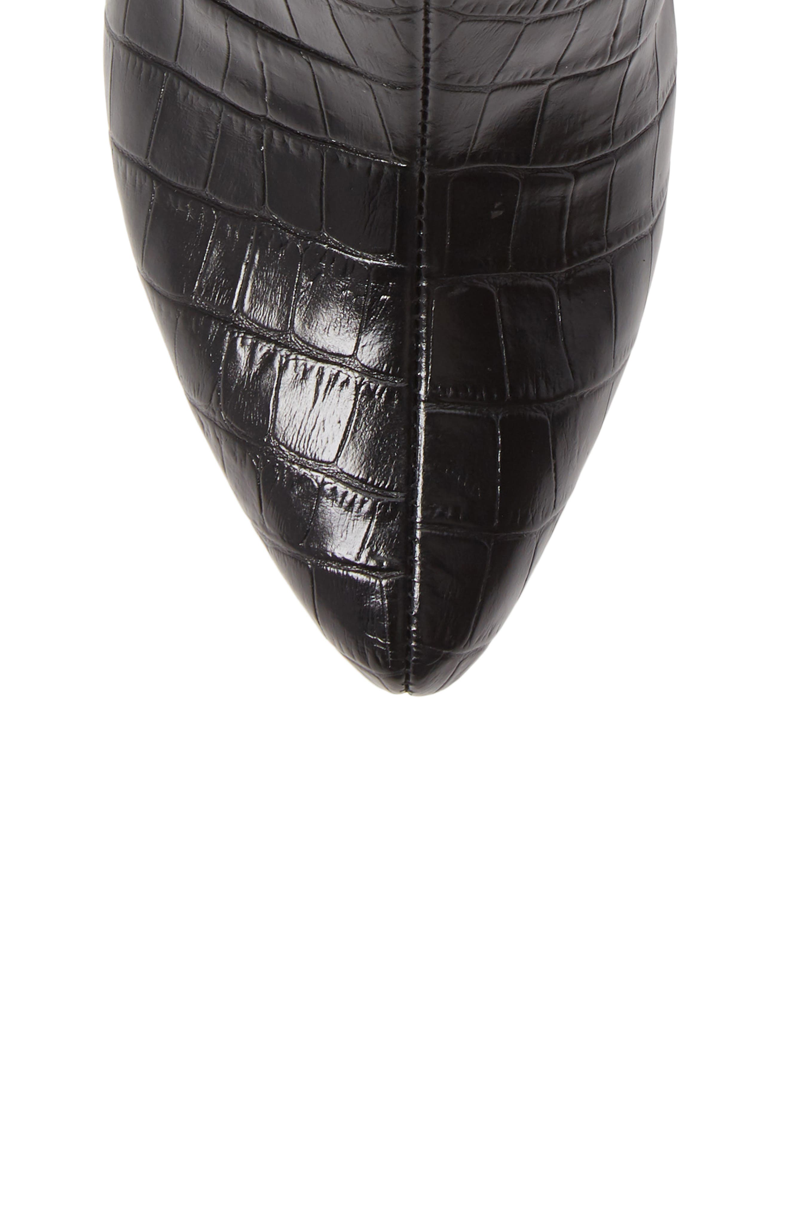 Coltyn Bootie, Alternate, color, NOIR CROCO LEATHER
