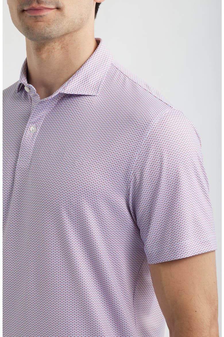 Darts Microprint Performance Jersey Polo, Alternate, color, RACING RED