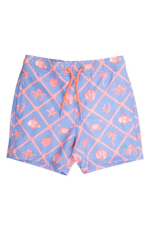Kids' Tropical Trellis UPF 50+ Swim Trunks (Baby & Toddler)