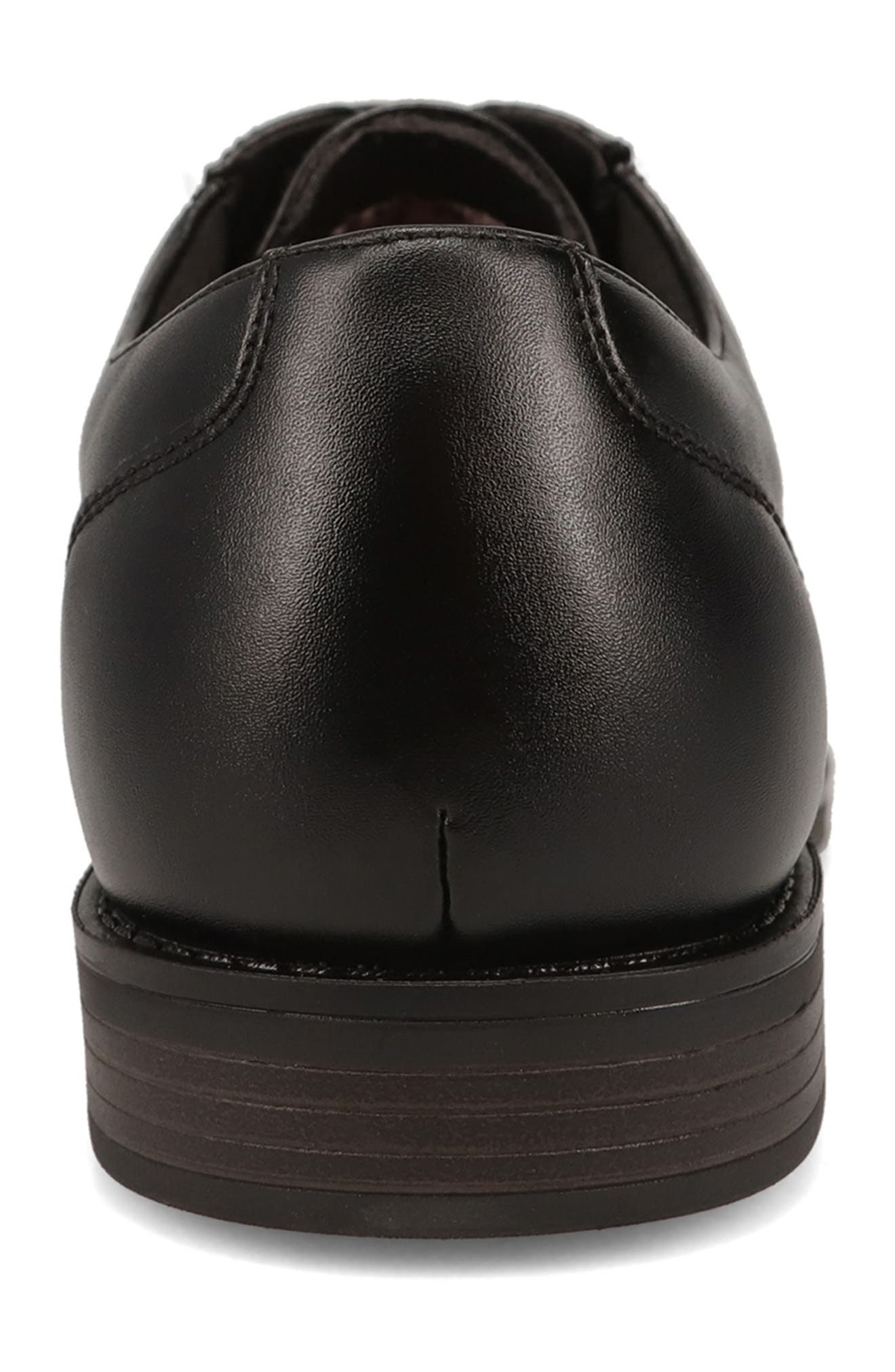 Bridgeport Faux Leather Plain Toe Derby, Alternate, color, BLACK