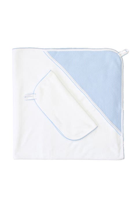 Bubble Hooded Towel - Blue - Baby