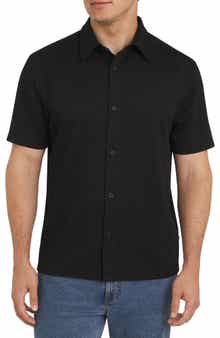 DKNY SPORTSWEAR Waverly Waffle Short Sleeve Button-Up Shirt