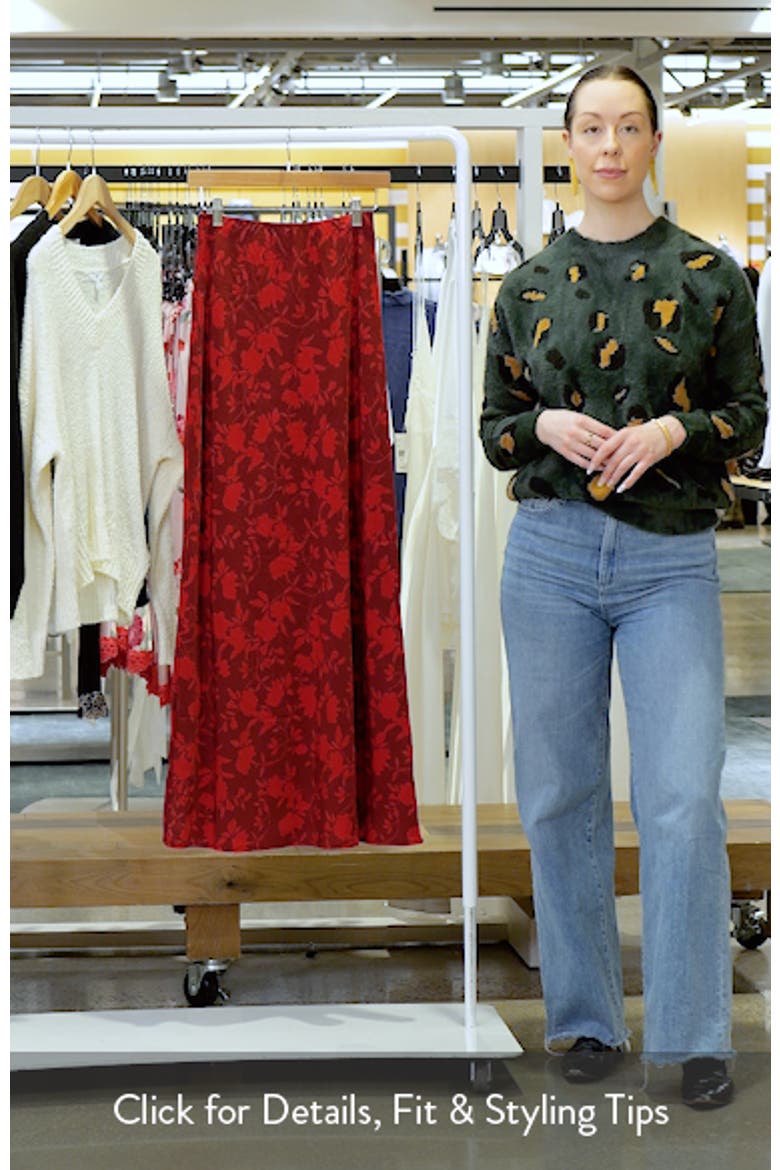 Velman Floral Print Maxi Skirt video