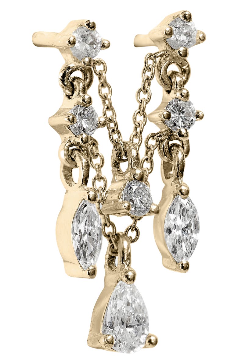 MARIA TASH Multi Diamond Chain Orbital Earring, Alternate, color, 