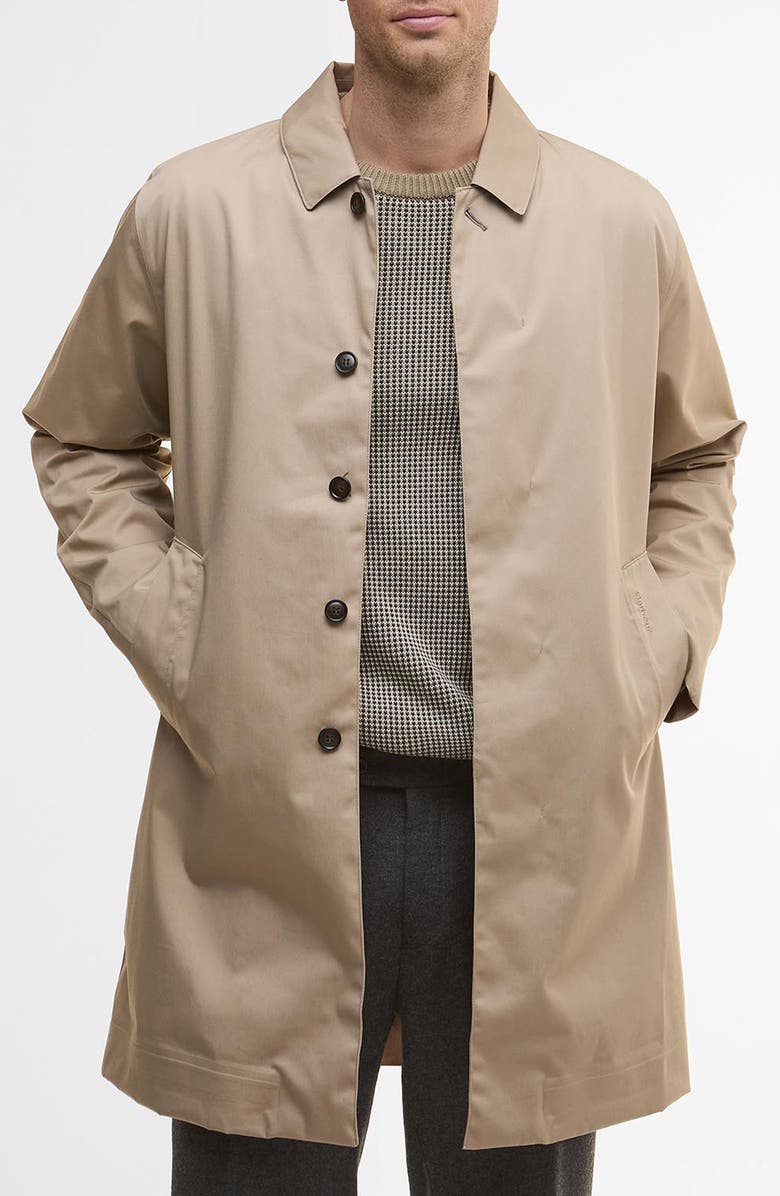 Barbour Lorden Waterproof Mac Jacket, Main, color, Washed Stone