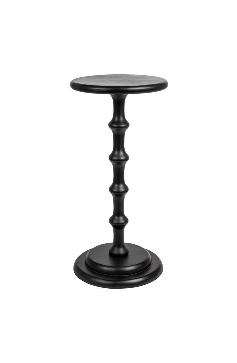 Storied Home Ergo Pedestal Cocktail Side Table, Black, Main, color, Black