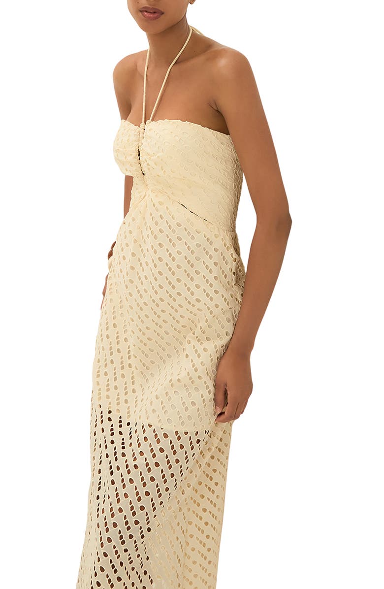 ViX Paula Hermanny Melina Cotton Cover-Up Dress, Alternate, color, Beige