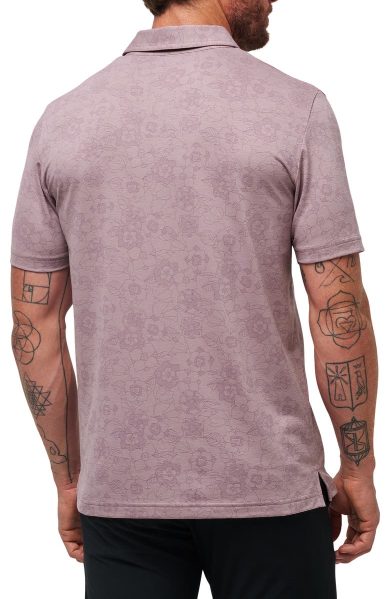 TravisMathew New Destination Floral Golf Polo, Alternate, color, Elderberry