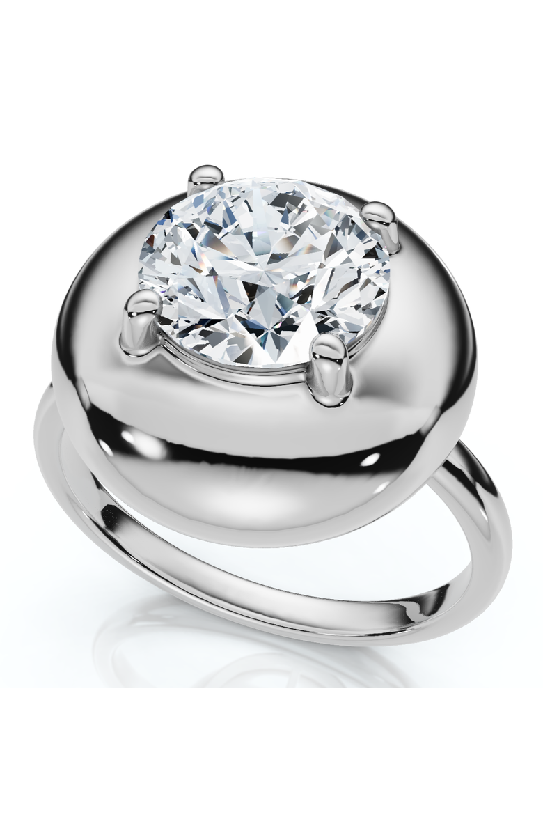 Bliss Diamond 1Ct Diamond Bezel Stackable Button Engagement Ring 14k Gold or Pt Lab Grown, Alternate, color, 14K White Gold