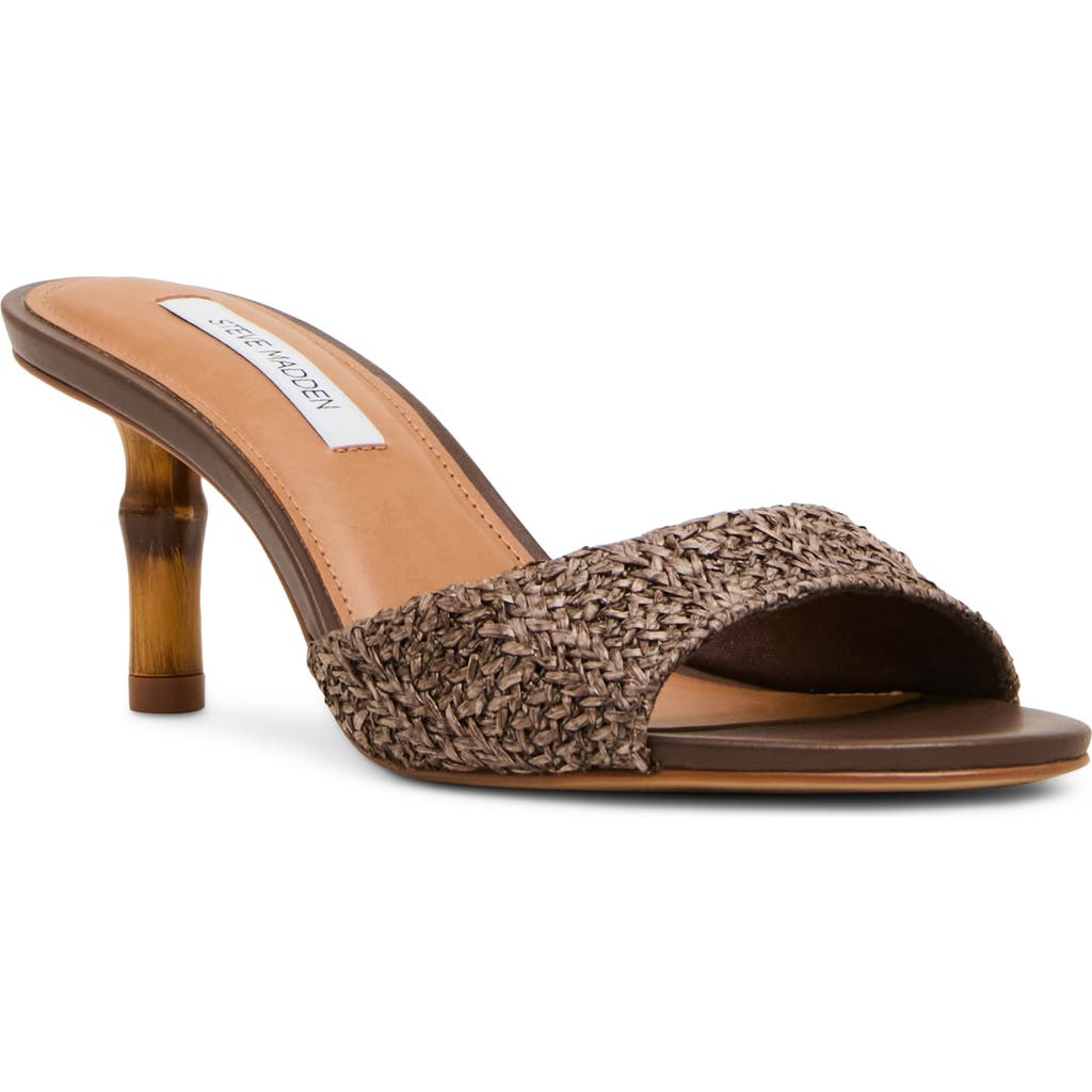 Steve Madden Kahlea Raffia Sandal in Brown Raffia at Nordstrom, Size 9
