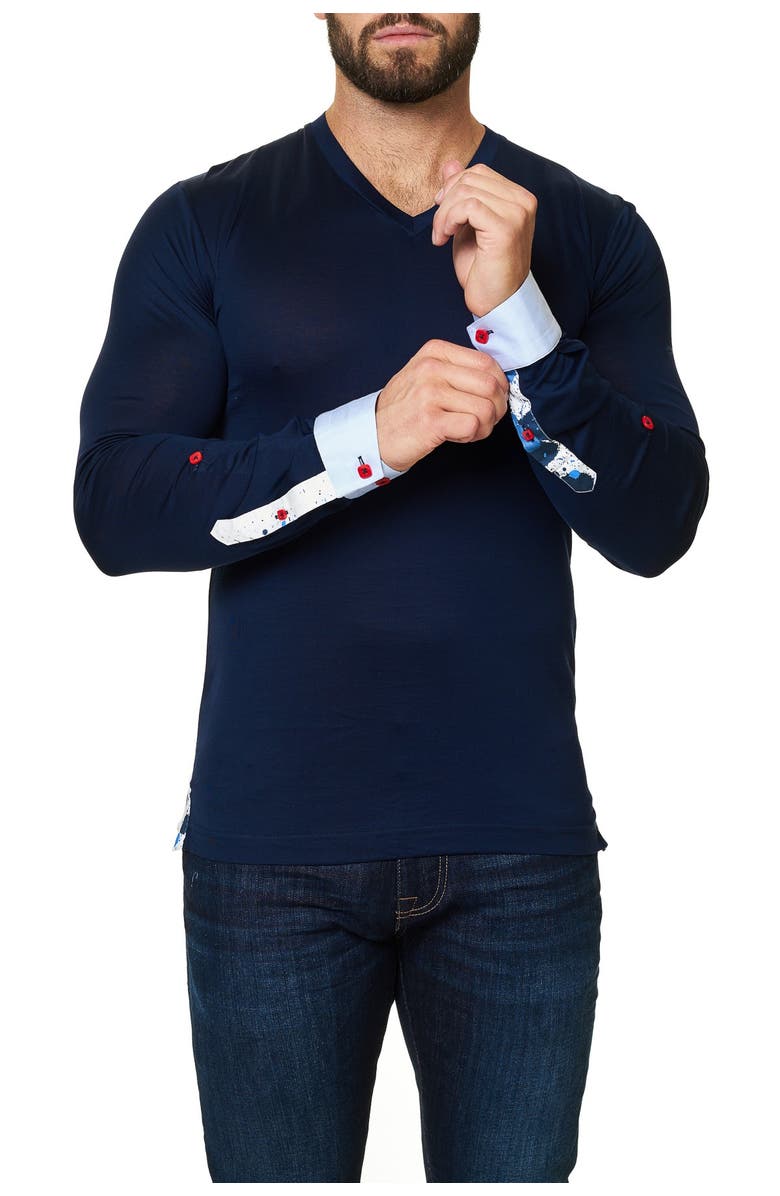 Maceoo Long Sleeve V-Neck, Alternate, color, 