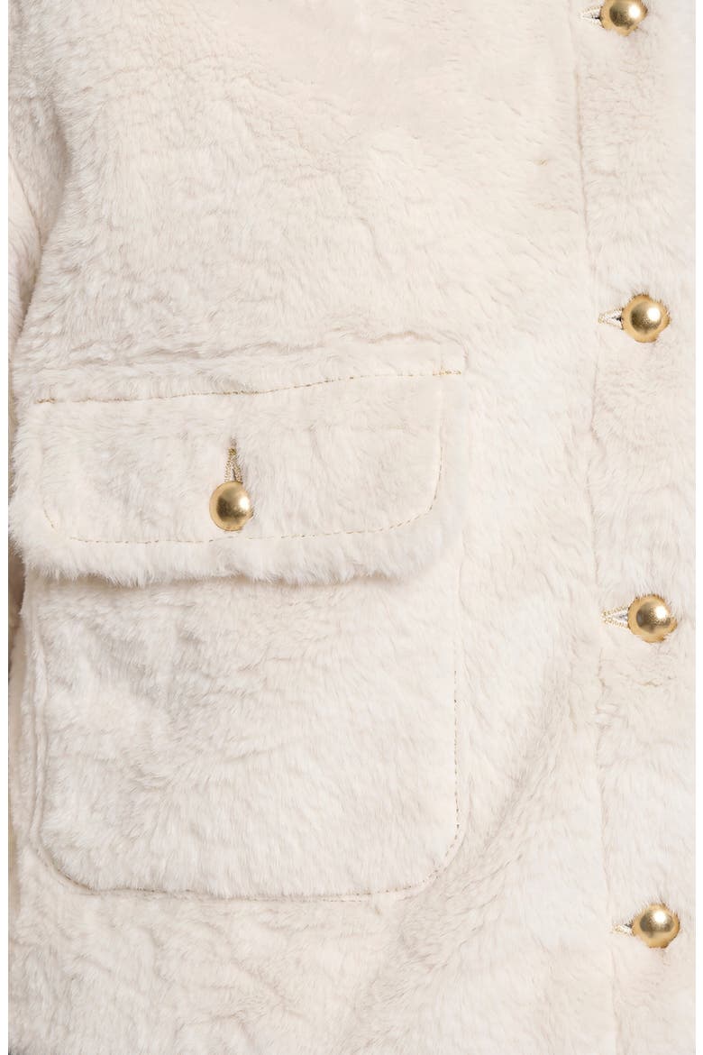 Cameron Faux Fur Jacket, Alternate, color, Ivory