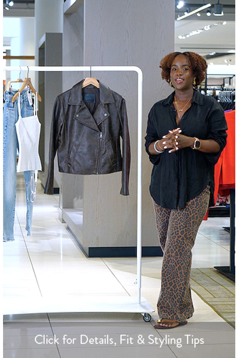 Women's Essential Faux Leather Moto Jacket video