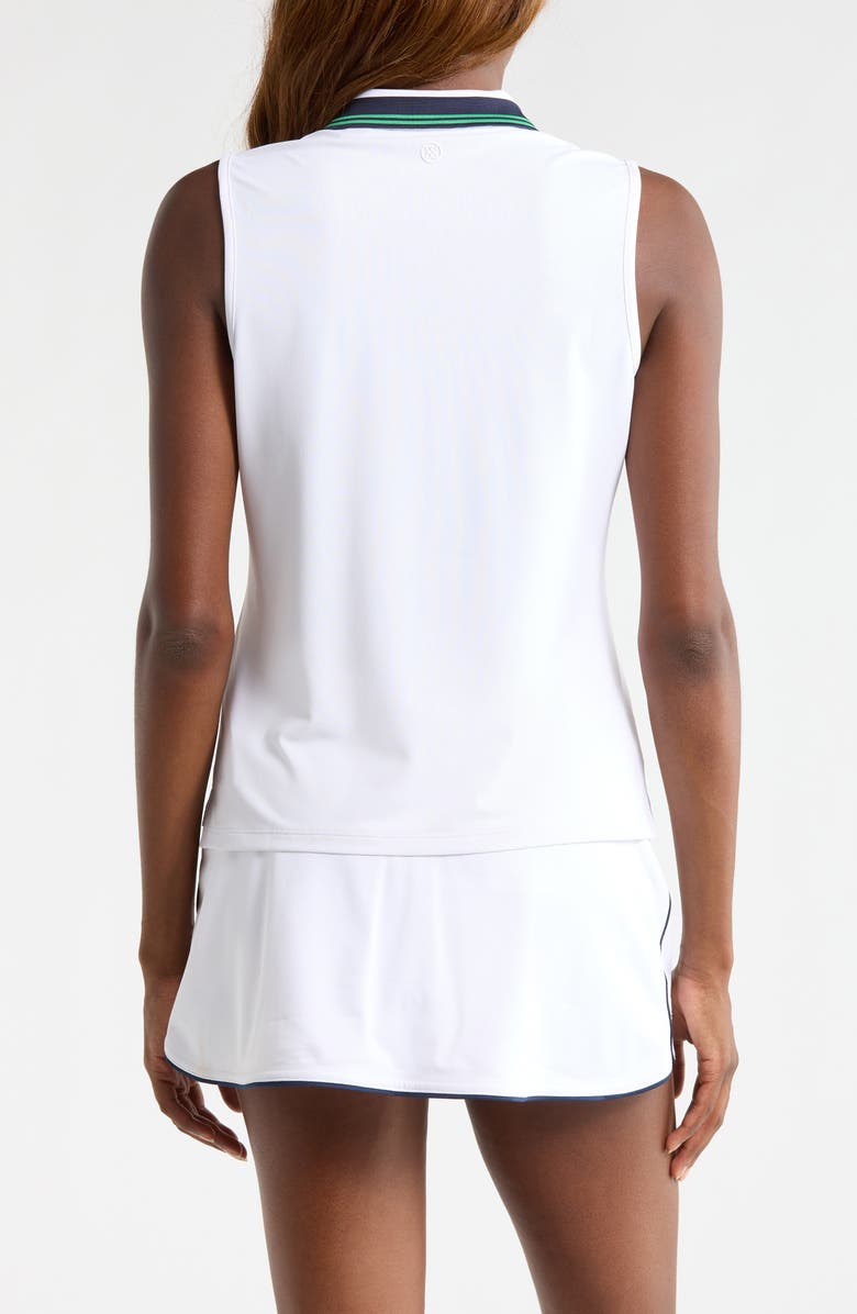 G/FORE Sleeveless Quarter Zip Polo, Alternate, color, Snow