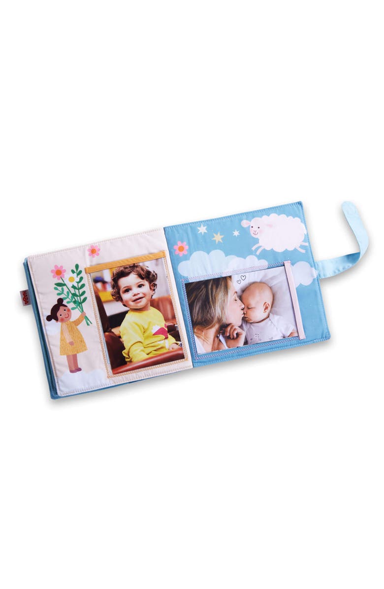 HABA Baby Photo Album - Guardian Angel Soft Cloth Baby Photo Albums - Holds 8 4x6 Photos - New Baby Gift, Sensory Toy for Infants and Toddlers, Alternate, color, Multi
