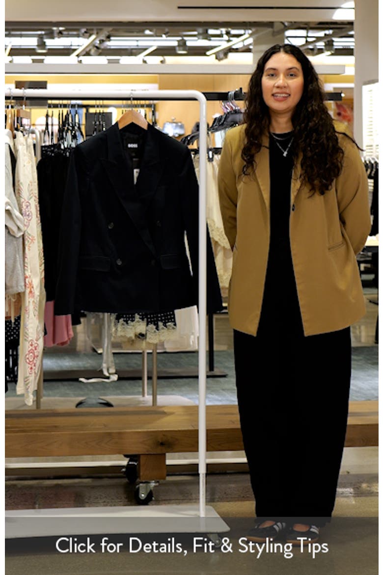 Jaleto Water Repellent Double Breasted Stretch Cotton Blazer video