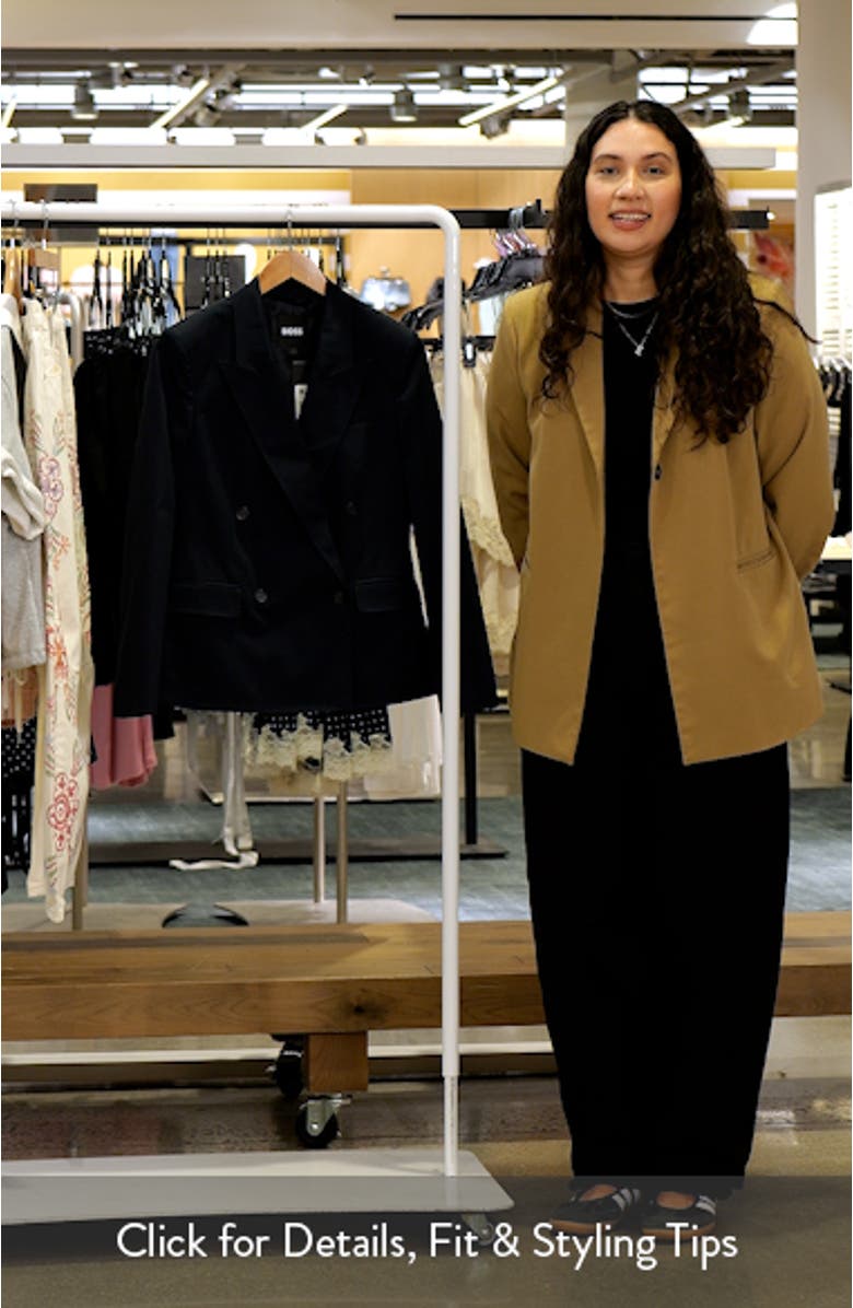 Jaleto Water Repellent Double Breasted Stretch Cotton Blazer, sales video thumbnail