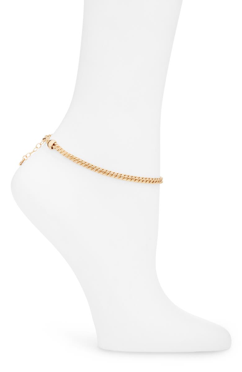 Nordstrom Layered Chain Anklet, Alternate, color, 