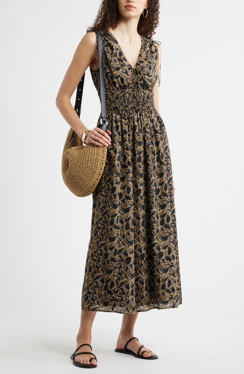 Nordstrom Print Smocked Waist Sleeveless Maxi Dress, Alternate, color,
