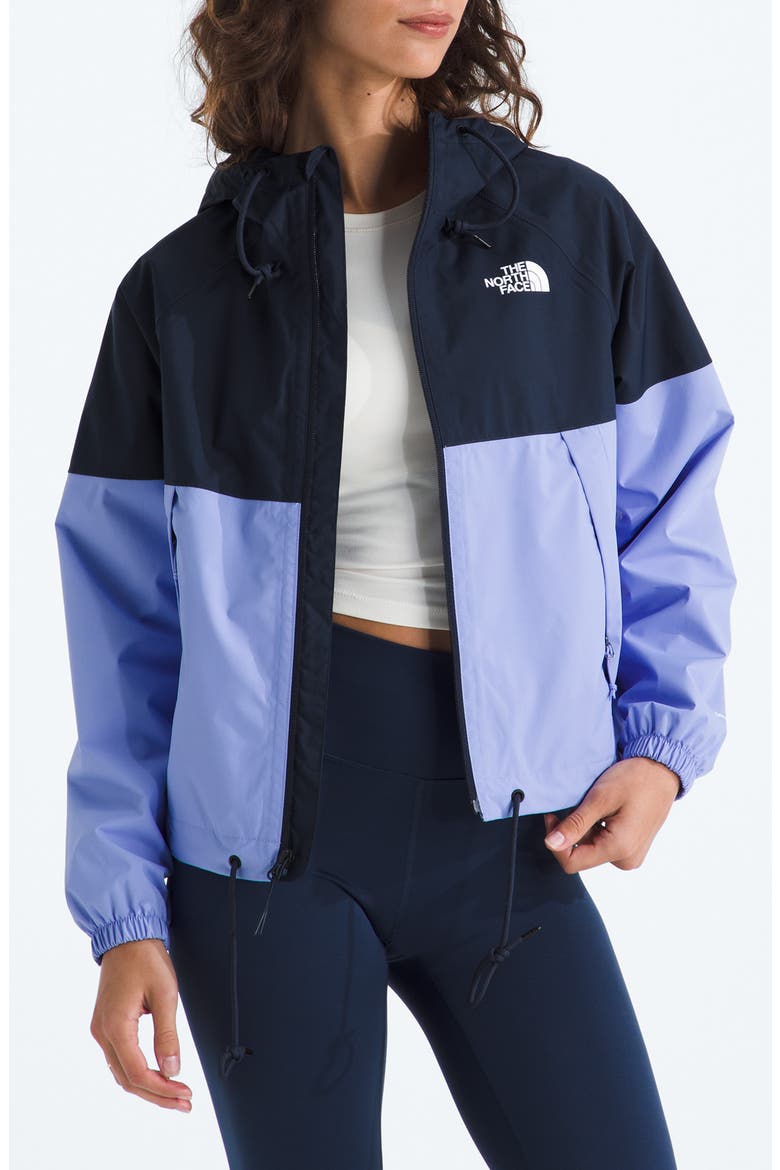 Antora Waterproof Rain Hoodie, Main, color, PERIWINKLE GLOW/ SUMMIT NAVY