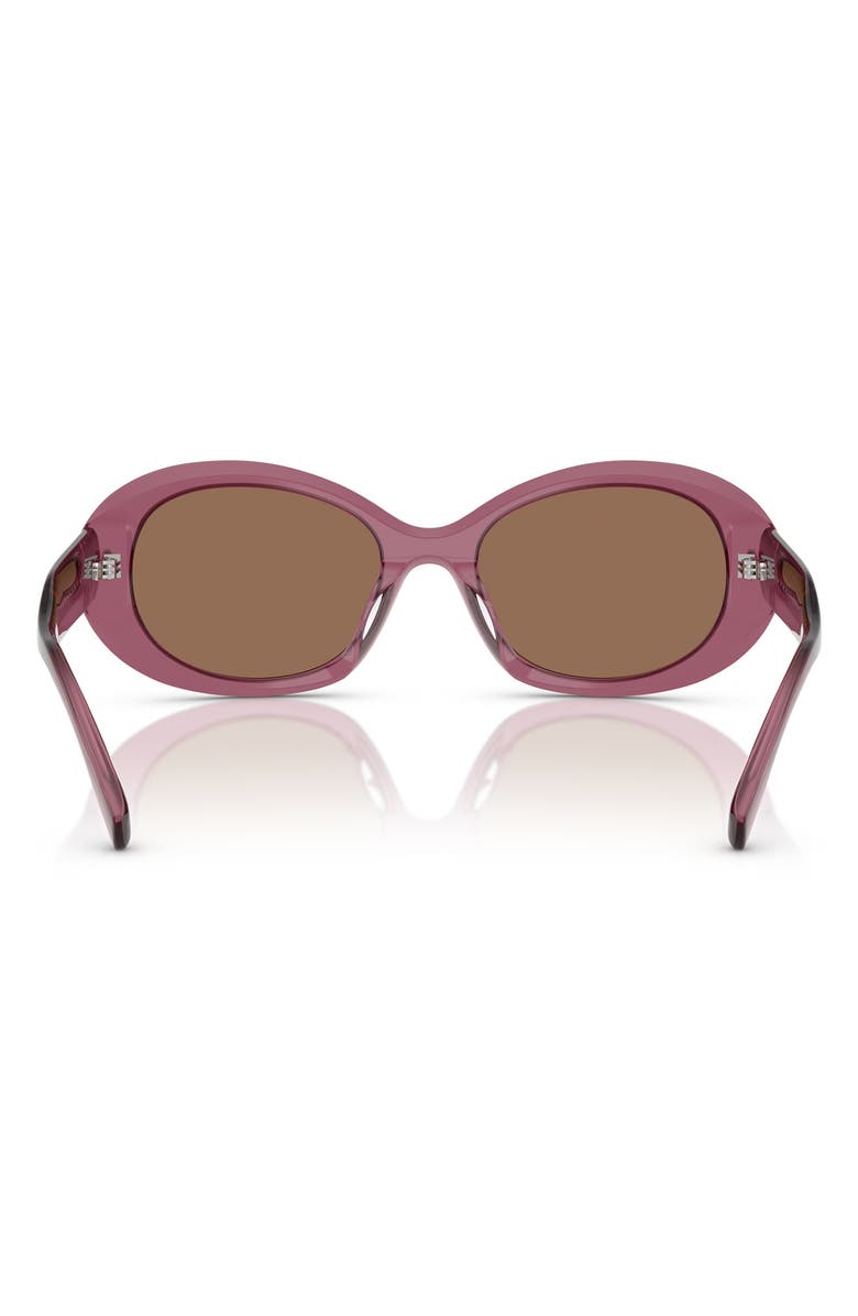 Tory Burch 53mm Oval Sunglasses, Alternate, color, Red