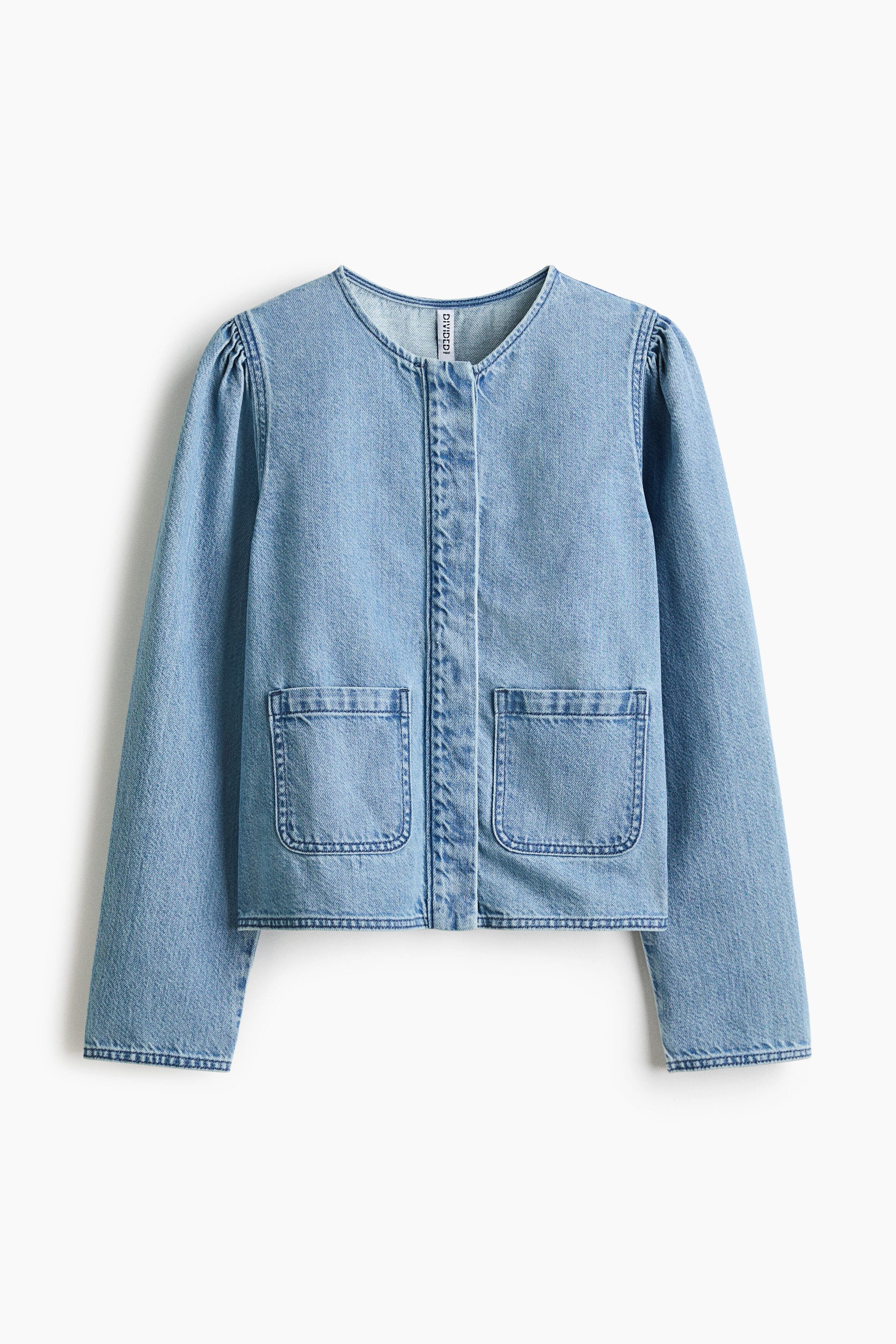 Puff-sleeved Denim Jacket - image 3