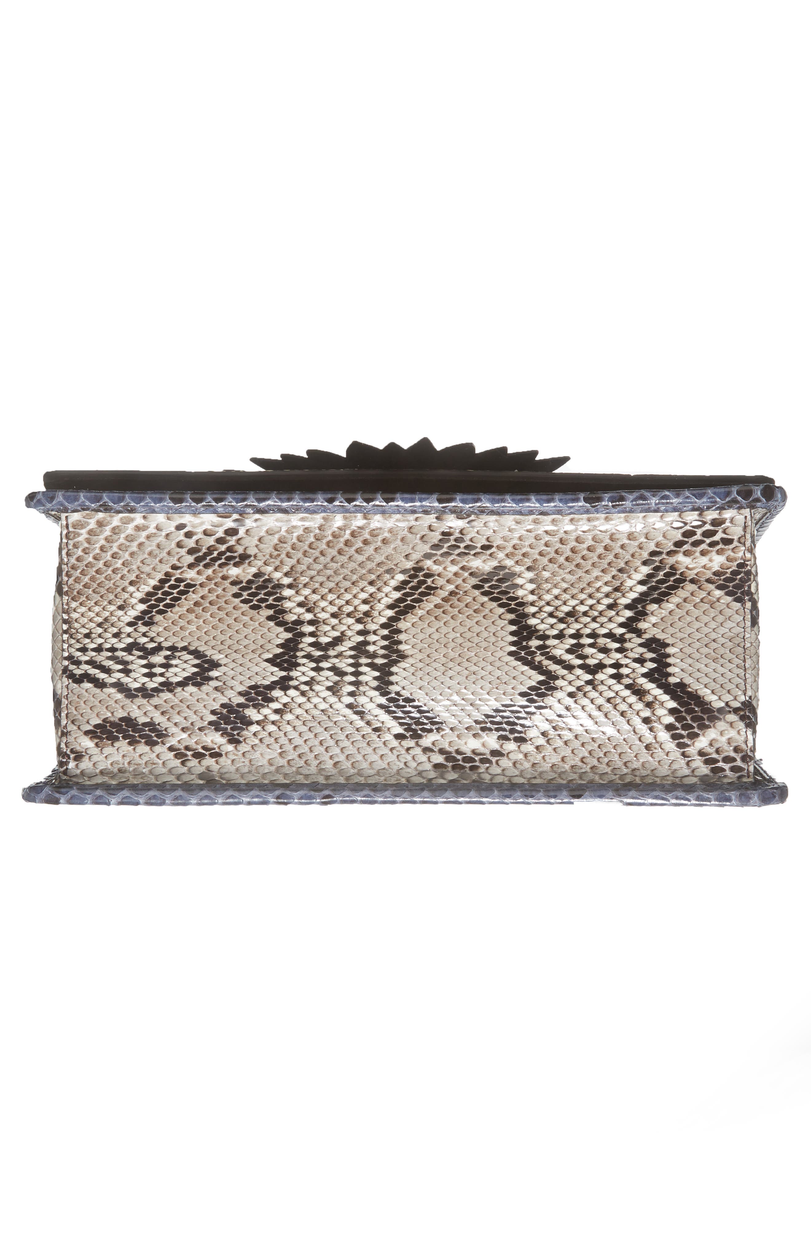 Fendi Kan I Daisy Logo Genuine Python Shoulder Bag, Alternate, color, 