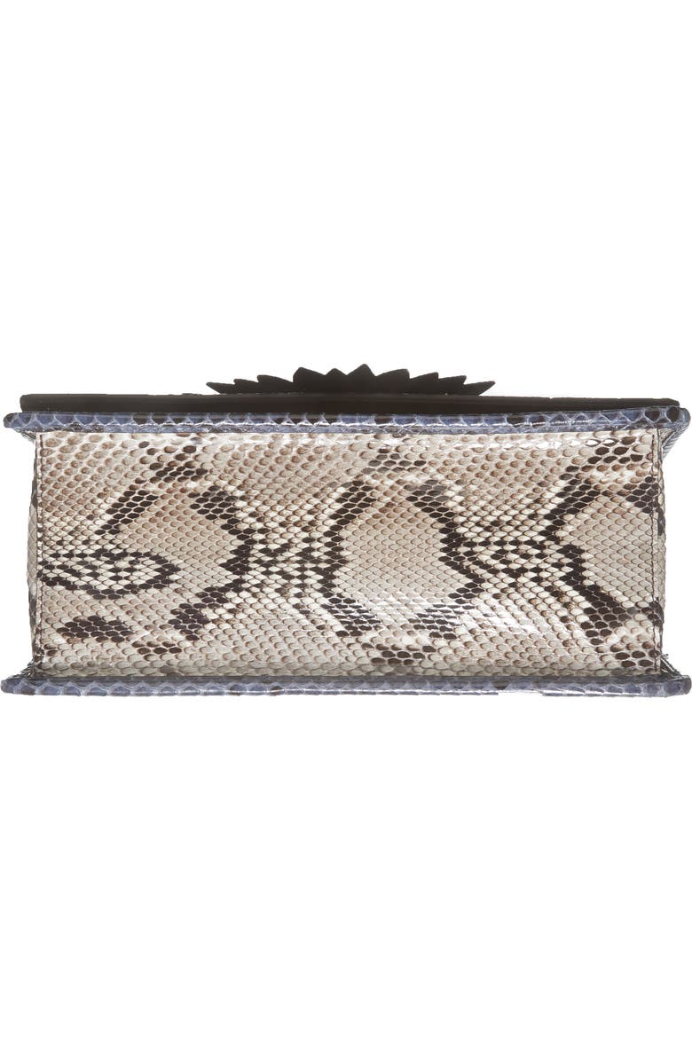 Fendi Kan I Daisy Logo Genuine Python Shoulder Bag, Alternate, color,