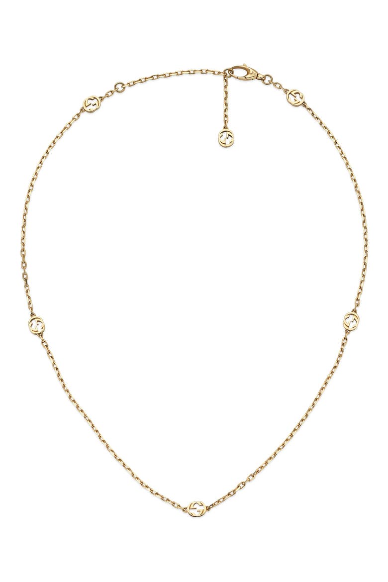 Running G 18K Gold Necklace, Main, color, YELLOW GOLD