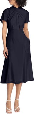 Maggy London Short Sleeve Fit & Flare Midi Dress