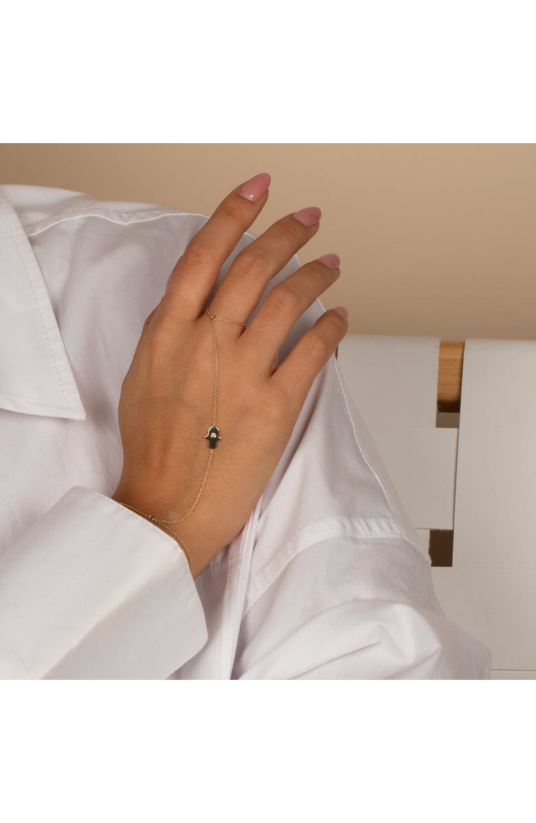 BY ADINA EDEN Diamond Hamsa Hand Chain 14K, Alternate, color,