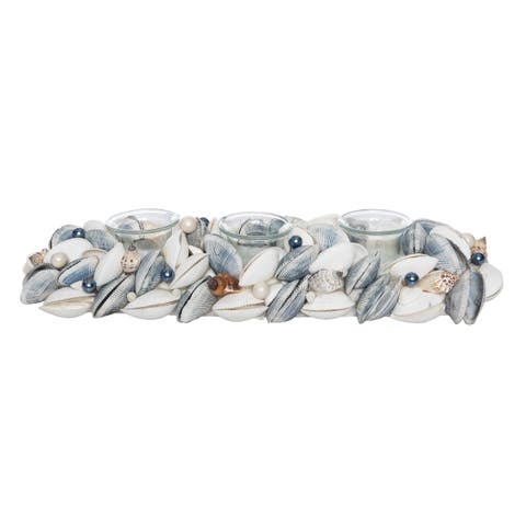 Coastal Blues Centerpiece Candle Holder