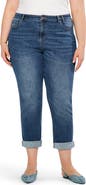 NIC+ZOE Cuff Straight Leg Girlfriend Jeans