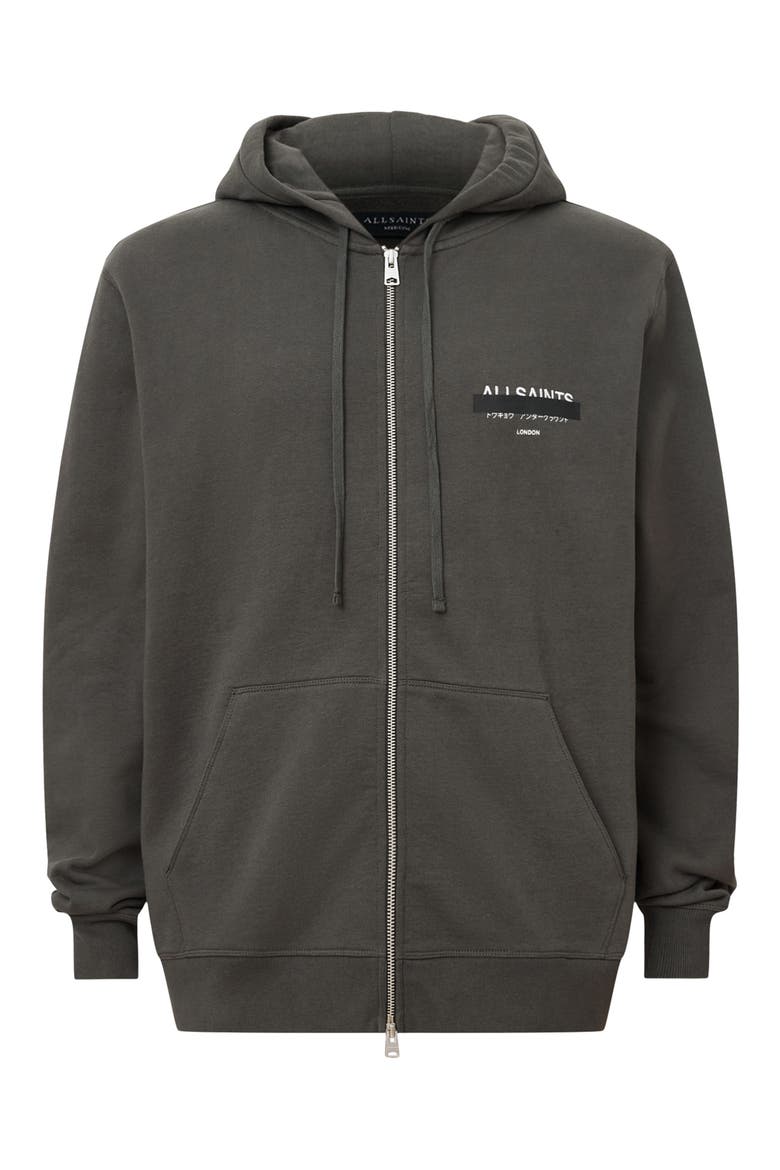 Redact Zip Hoodie, Alternate, color, WASHED BLACK