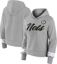 FANATICS Women's Fanatics Branded Heather Gray Brooklyn Nets Halftime Pullover Hoodie