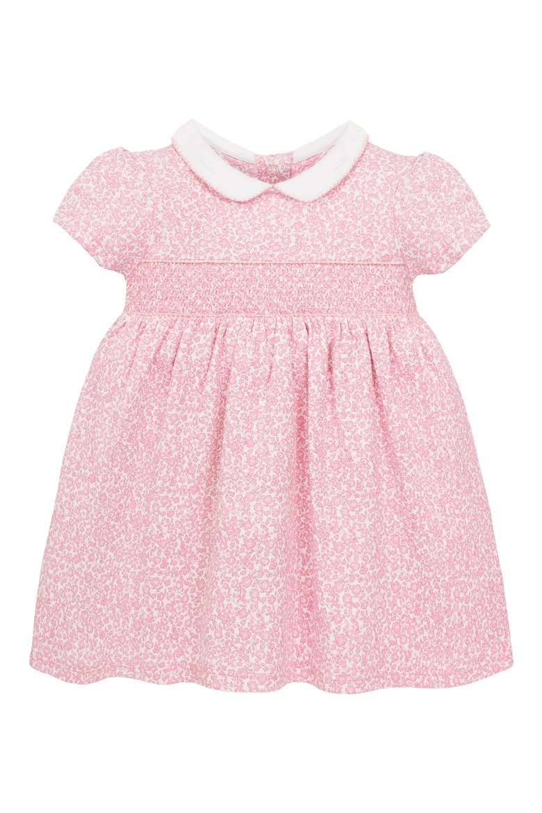 Floral Smocked Cotton Dress, Alternate, color, PINK
