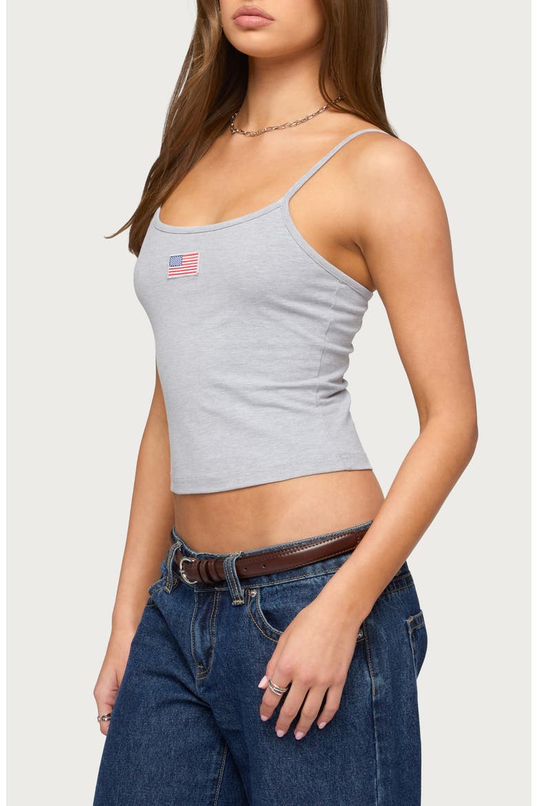USA Stretch Cotton Camisole, Alternate, color, GRAY-MELANGE