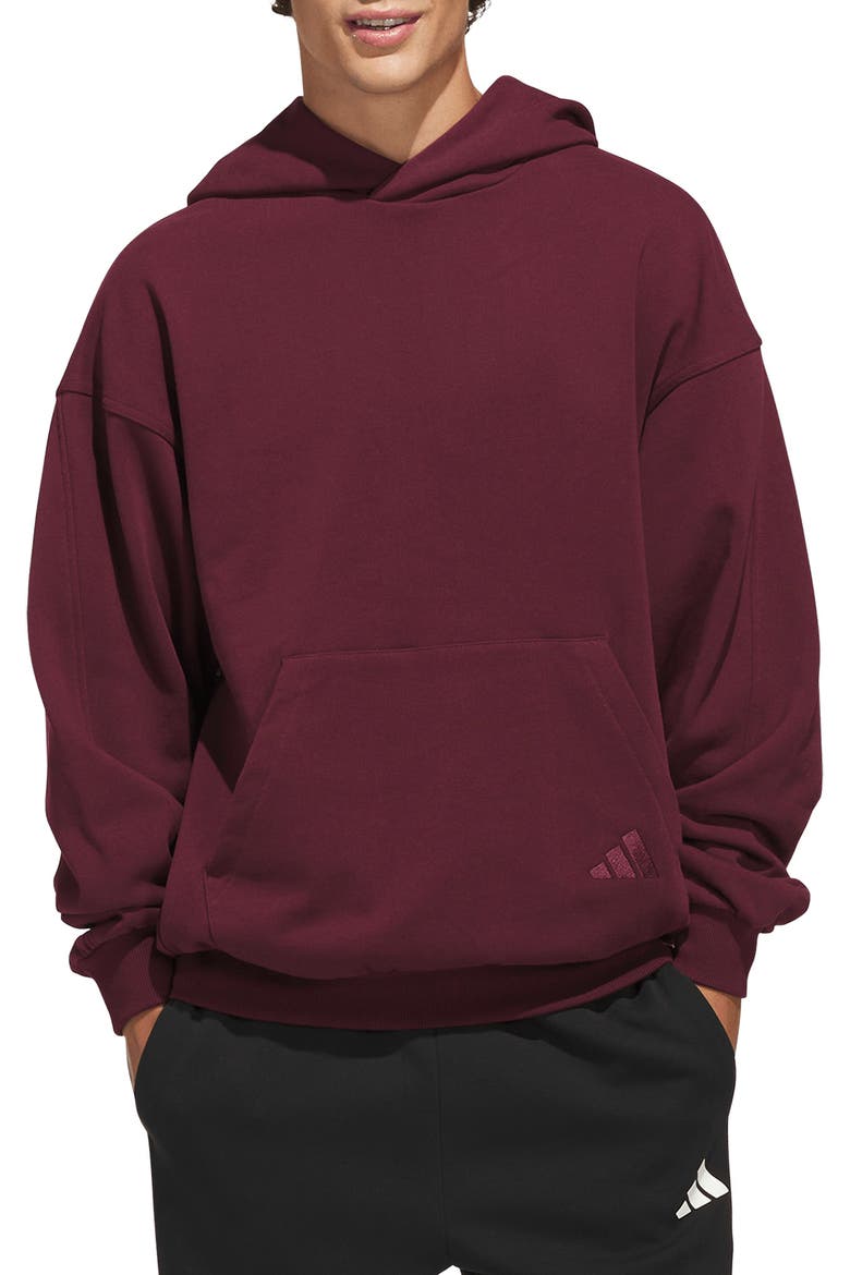 Cotton Pullover Hoodie, Main, color, MAROON