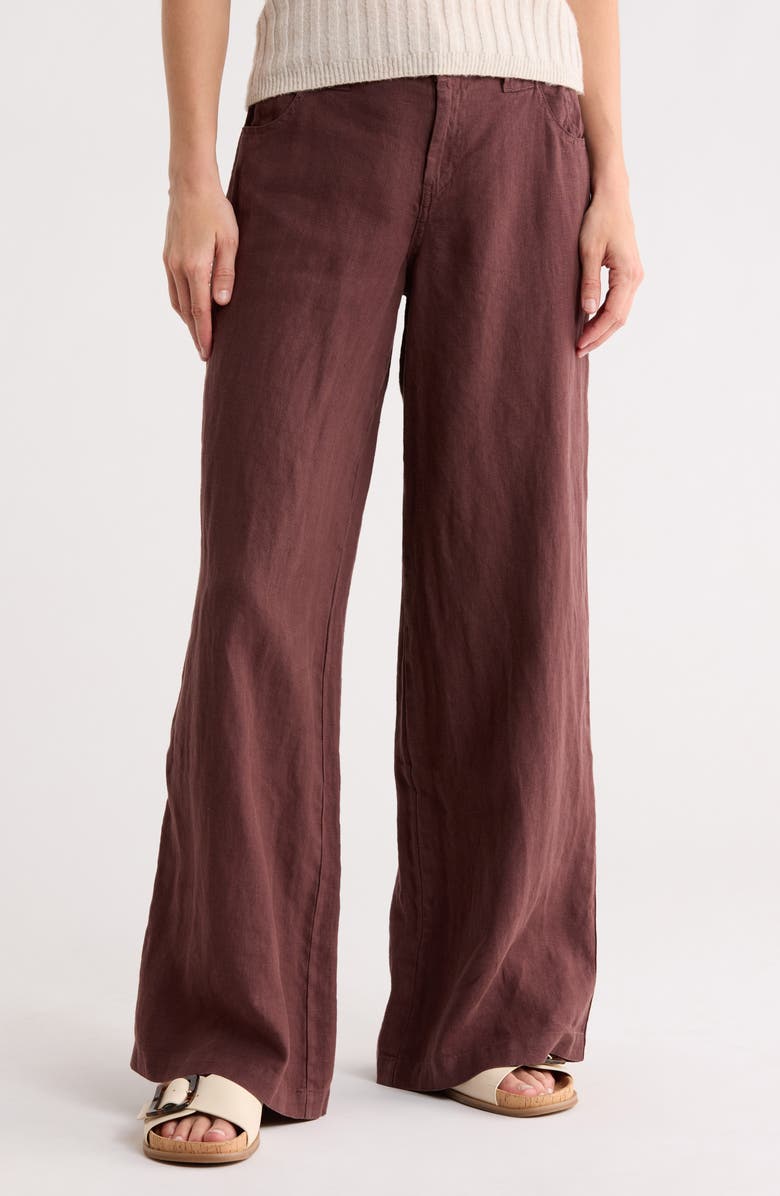 Sanctuary Arden Relaxed Fit Linen Pants, Main, color,