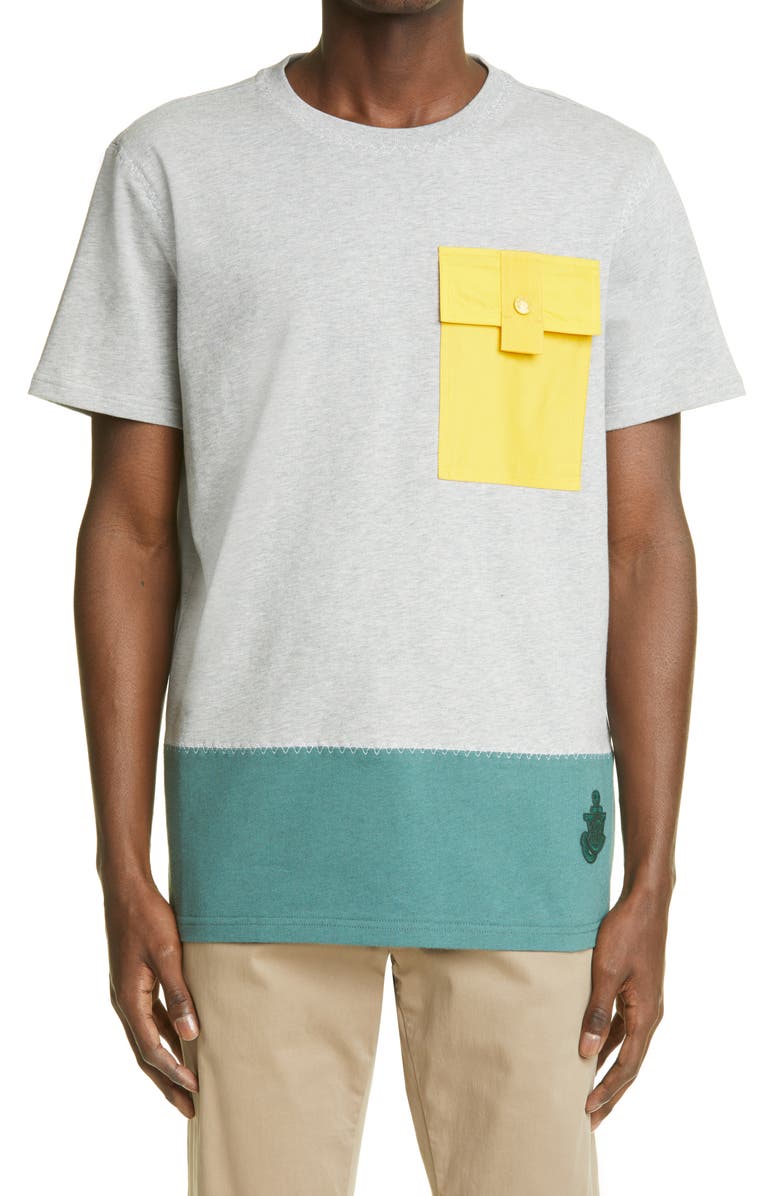 Moncler Genius 1 Moncler JW Anderson Colorblock Pocket T-Shirt, Main, color, 